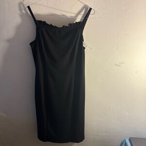 White House Black Market Thin Strap Black Dress Size 16